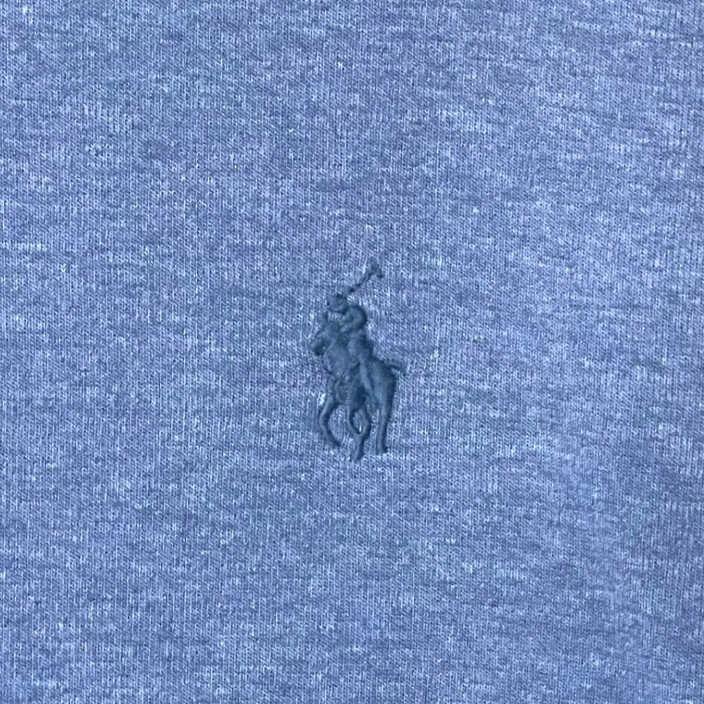 Polo Ralph Lauren Mens Blue Heathered Pullover Hoodie Medium Embroidered Pony